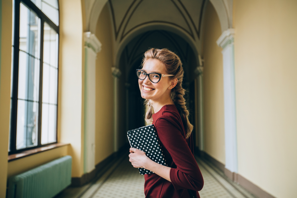 woman with eyeglasses